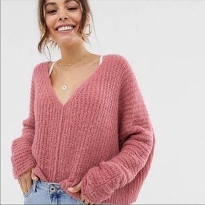 Free People Moonbeam Alpaca sweater, size small, Prairie rose